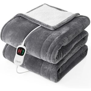 Homemate Electric Heated Blanket Twin - 62"x84" Heating Bed Blankets Throw